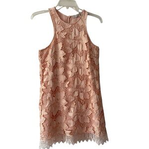 Lovers + Friends Peach Crochet Dress